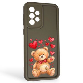 Чехол силиконовый Soft Touch с 3D принтом милый мишка для Samsung Galaxy A33 5G (SM-A336) коричневый (Полная защита камеры) 0044800 фото