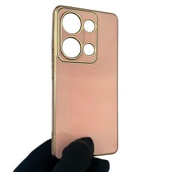 Чехол для Xiaomi POCO M6 4G с защитой камеры с золотой окантовкой на поко м6 пудровый gs1 0020317 фото