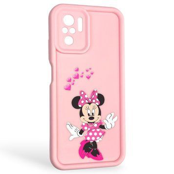 Чехол силиконовый оригинальный Soft Touch с 3D принтом волшебной минни маус для Xiaomi Poco M5s розовый (Полная защита камеры) 0050073 фото