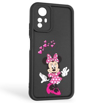 Чохол силіконовий оригінальний Soft Touch з 3D принтом чарівна мінні маус для Xiaomi Redmi Note 12s 4G чорний (Повний захист камери) 0050123 фото