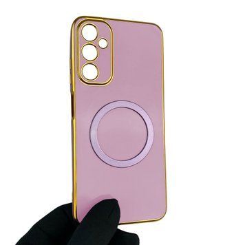 Чехол для Samsung Galaxy A05S SM-A057 с кольцом MagSafe с золотой окантовкой на самсунг а05с черничный gs1 0021434 фото