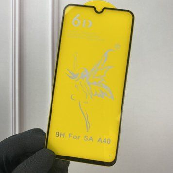 Захисне скло для телефону Samsung Galaxy A40 SM-A405F протиударне повноекранне на самсунг а40 чорне 0000651 фото