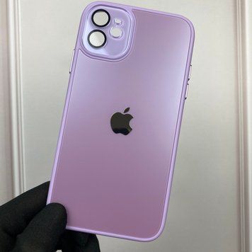 Чохол для Apple iPhone 11 термополіуретановий із загартованим склом із мікрофіброю із захистом камери на айфон 11 бузковий 0000247 фото