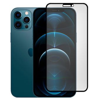 Защитное стекло МАТОВОЕ для телефона Apple iPhone 12 Pro Max противоударное на айфон 12 про макс черное 0038943 фото