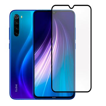 Защитное стекло для телефона Xiaomi Redmi Note 8 противоударное полноэкранное на сяоми редми нот 8 черное 0038455 фото
