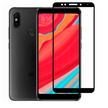 Защитное стекло для телефона Xiaomi Redmi S2 противоударное полноэкранное на сяоми редми с2 черное 0038886 фото