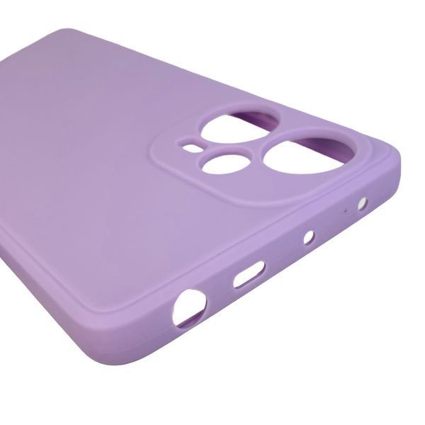 Чохол для Xiaomi POCO F5 однотонний з квадратними гранями із захистом камери на сяомі поко ф5 бузковий 0001202 фото