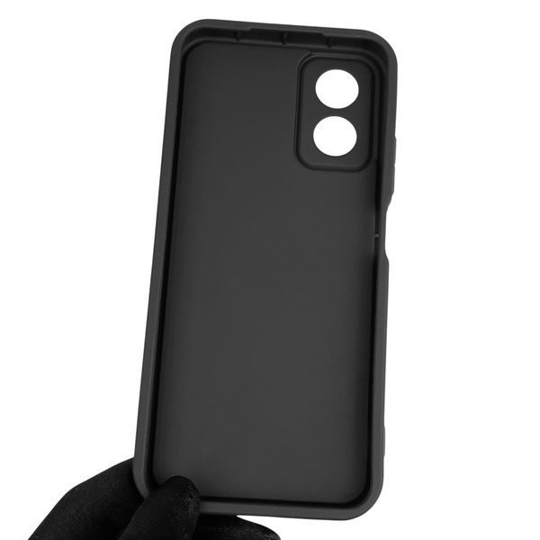 Чехол силиконовый оригинальный Soft Touch с 3D принтом смешного теда мишки для OPPO A38 4G (CPH2579) черный (Полная защита камеры) 0048435 фото