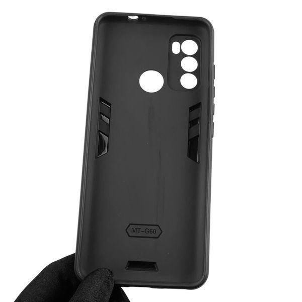Чехол для телефона Motorola G40 бронированный с магнитным кольцом-держателем на моторола г40 чёрный 0025648 фото