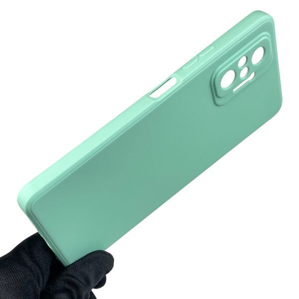 Чехол для Xiaomi Redmi Note 10 Pro с квадратными гранями с защитой камеры на сяоми редми нот 10 про мятный 0012781 фото