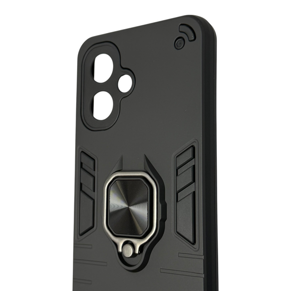 Чохол для телефона Infinix Smart 10 (X6725) броньований з магнітним кільцем та захистом камери чорний 0051099 фото