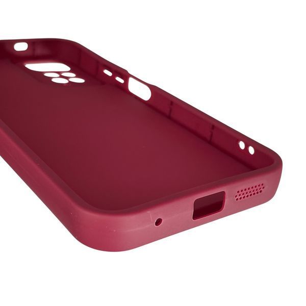 Чехол силиконовый оригинальный Soft Touch с 3D принтом смешного теда мишки для Xiaomi Redmi Note 11 бордовый (Полная защита камеры) 0048987 фото