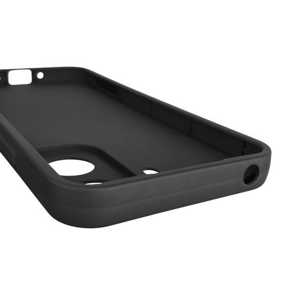 Чехол силиконовый оригинальный Soft Touch с 3D принтом смешного теда мишки для Xiaomi Poco C65 черный (Полная защита камеры) 0048887 фото