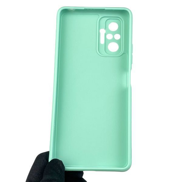 Чехол для Xiaomi Redmi Note 10 Pro с квадратными гранями с защитой камеры на сяоми редми нот 10 про мятный 0012781 фото