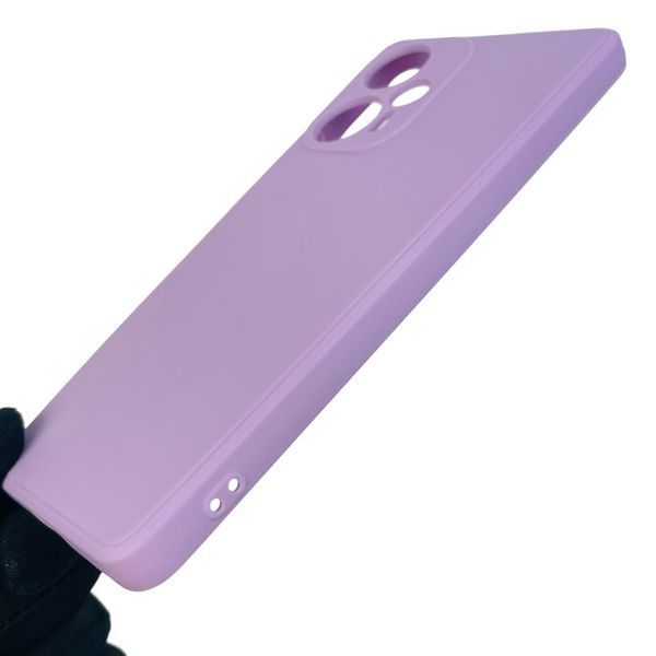 Чохол для Xiaomi POCO F5 однотонний з квадратними гранями із захистом камери на сяомі поко ф5 бузковий 0001202 фото