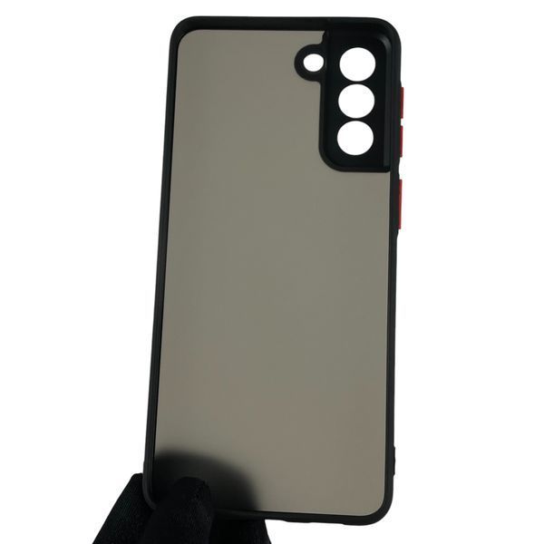 Чохол для Samsung Galaxy S21 Plus (SM-G996) матовий з високими бортами з захистом камери на самсунг с21 плюс чорний 0012148 фото