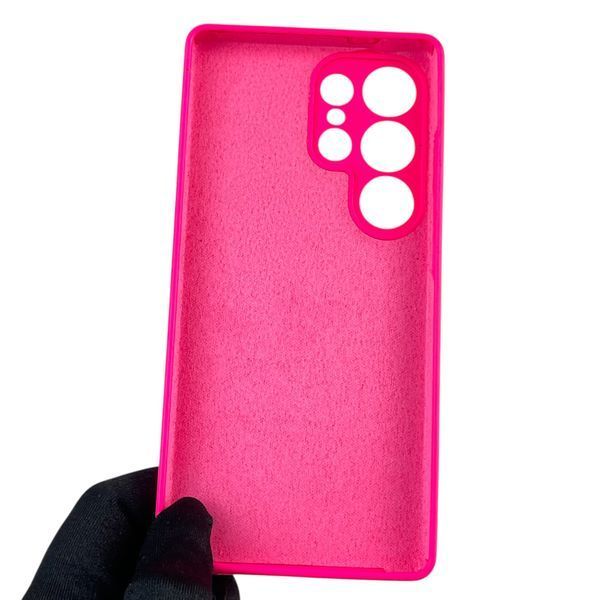 Чехол для Samsung Galaxy S25 Ultra (SM-S938B) силиконовый с микрофиброй на самсунг с25 ультра малиновый 0032225 фото