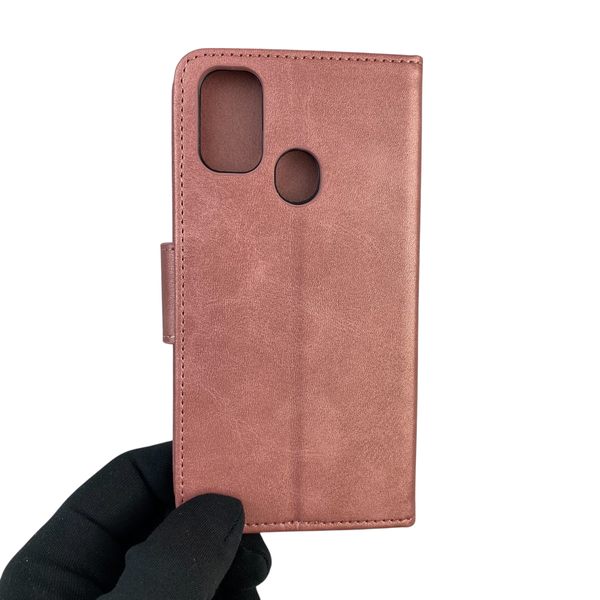 Чохол-книжка для телефона Samsung Galaxy M21 (SM-M215F) шкіряна з магнитною застібкою на самсунг м21 рожева 0025329 фото