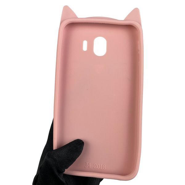 Чехол для Samsung Galaxy J4 2018 SM-J400 детский с котиком на самсунг г4 г400 бежевый 0002720 фото