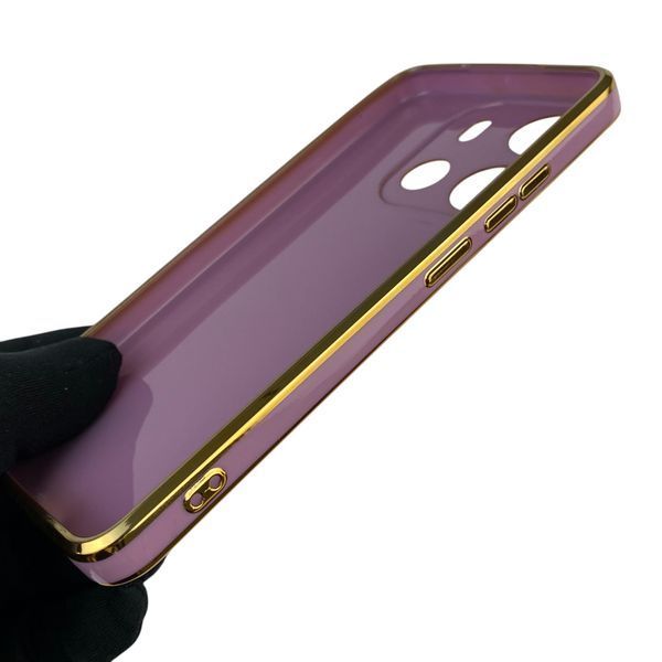 Чехол для TECNO Spark Go 2023 BF7 с кольцом-подставкой с золотой окантовкой на техно спарк го 2023 черничный gs1 0020728 фото