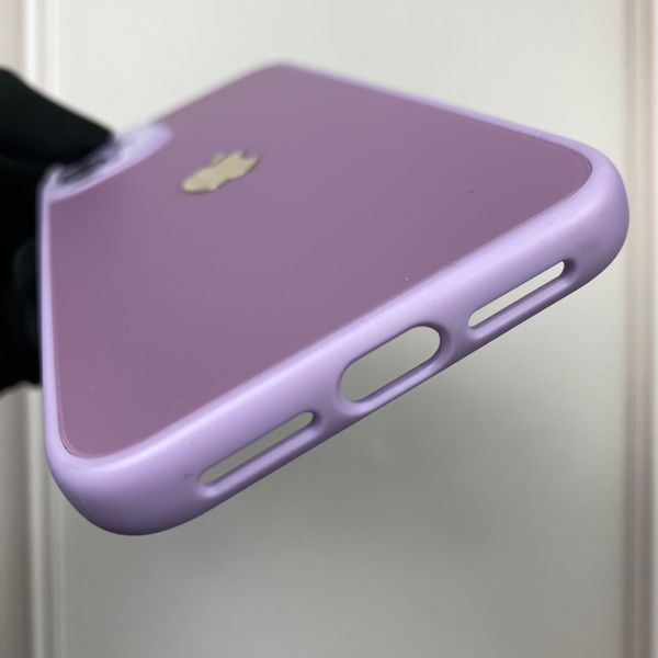 Чехол для Apple iPhone 11 TPU с закалённым стеклом с микрофиброй с защитой камеры на айфон 11 сиреневый 0000247 фото