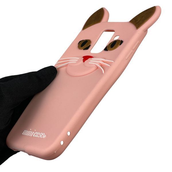 Чехол для Samsung Galaxy J8 2018 (SM-J810F) детский с котиком на самсунг гелакси дж8 розовый 0012237 фото