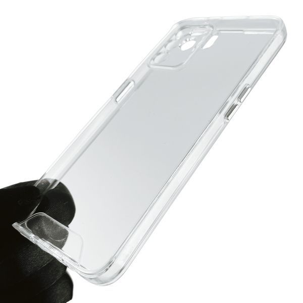 Чехол для OPPO Reno 5 Lite плотный с металлическими кнопками на оппо рено 5 лайт прозрачный 0002292 фото