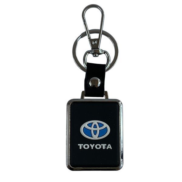 Металевий брелок Toyota на ключі авто з обробкою soft-touch (шкіряний ремінець) 0061314 фото