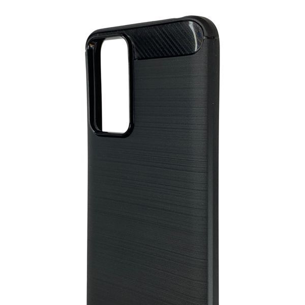 Чохол для телефона Xiaomi Redmi Note 11 4G карбоновий протиударний з високими бортами чорний 0052365 фото