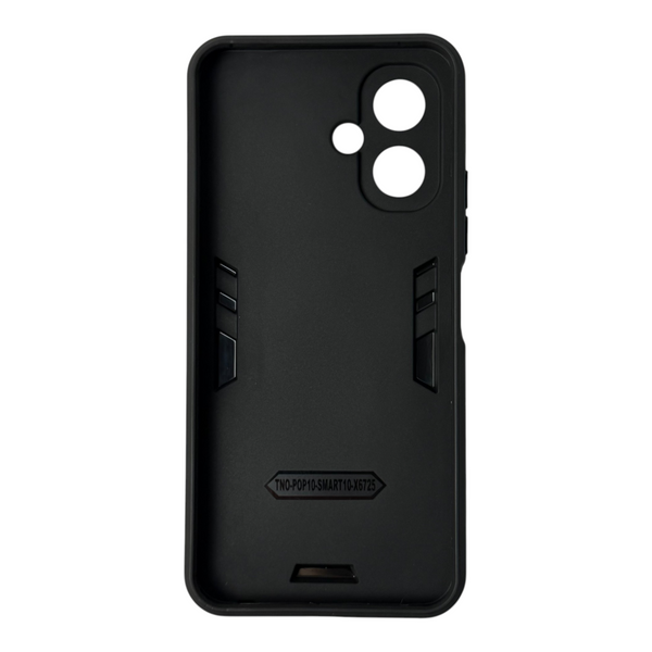 Чохол для телефона Infinix Smart 10 (X6725) броньований з магнітним кільцем та захистом камери чорний 0051099 фото