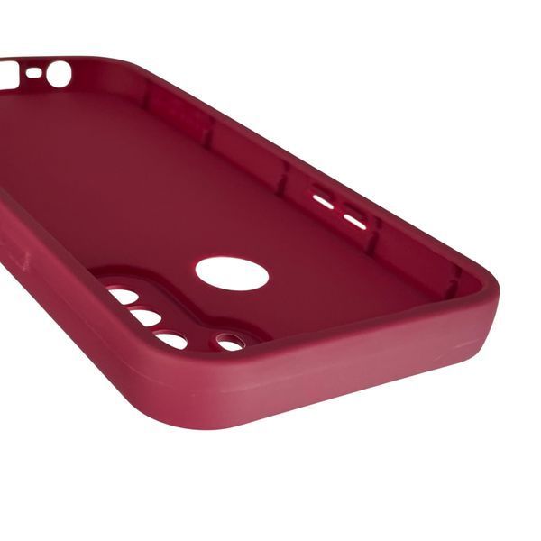 Чохол силіконовий Soft Touch з 3D принтом милий ведмедик для Realme C3 бордовий (Повний захист камери) 0044915 фото