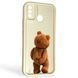 Чехол силиконовый Soft Touch с 3D принтом смешного теда мишки для Tecno Spark 6 Go (KE5) молочный (Полная защита камеры) 0049415 фото 1