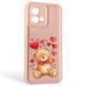 Чохол силіконовий Soft Touch з 3D принтом милий ведмедик для Motorola Moto G84 (PAYM0011RS) рожевий (Повний захист камери) 0044745 фото 1