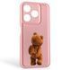 Чохол силіконовий Soft Touch з 3D принтом кумедний тед ведмідик для TECNO Spark 10C (KI5m) рожевий (Повний захист камери) 0049470 фото 1