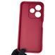 Чехол силиконовый Soft Touch с 3D принтом для Xiaomi Redmi 13 4G бордовый (Полная защита камеры) 0040697 фото 3