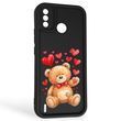 Чохол силіконовий Soft Touch з 3D принтом милий ведмедик для Tecno Spark 6 Go (KE5) чорний (Повний захист камери)