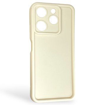 Чехол силиконовый Soft Touch для TECNO Spark 10 Pro (KI7) молочный (Полная защита камеры) 0044068 фото