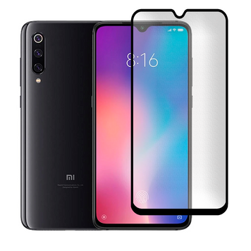 Защитное стекло МАТОВОЕ для телефона Xiaomi Mi 9 противоударное полноэкранное на сяоми ми 9 черное 0039077 фото
