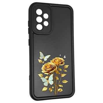 Чехол силиконовый Soft Touch с 3D принтом женским для Samsung Galaxy A52 5G (SM-A526) черный (Полная защита камеры) 0042794 фото