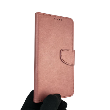 Чехол-книжка для телефона Xiaomi Poco C55 кожанная с магнитной застежкой на сяоми поко с55 розовая 0025574 фото