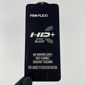 Защитное стекло для телефона Realme Narzo 50A Prime противоударное на реалми нарзо 50а прайм чёрное 0001153 фото