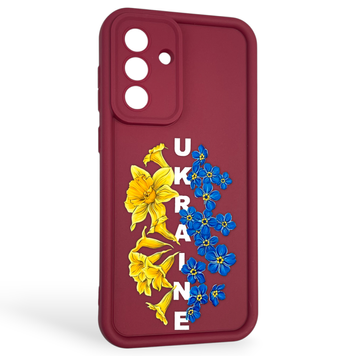 Чохол силіконовий Soft Touch з 3D принтом для Samsung Galaxy A36 5G (SM-A366U) бордовий (Повний захист камери) 0042014 фото