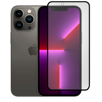 Защитное стекло МАТОВОЕ для телефона Apple iPhone 13 противоударное полноэкранное на айфон 13 черное 0038944 фото