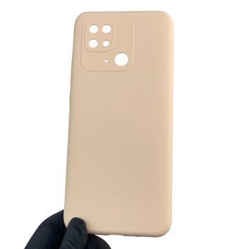 Чохол для Xiaomi Redmi 10C силіконовий з мікрофіброю нековзний на сяомі редмі 10с пудровий 0032559 фото