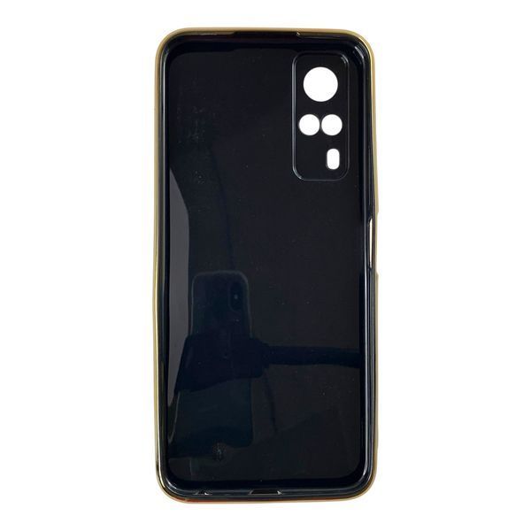 Чохол для Vivo Y31 з принтом золоті метелики глянцевий із захистом камери із золотою окантовкою 0059495 фото