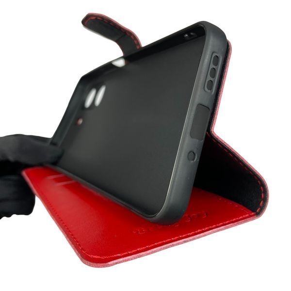 Чехол-книжка для Xiaomi Redmi 13C с застёжкой на магните на сяоми редми 13с красная 0002305 фото