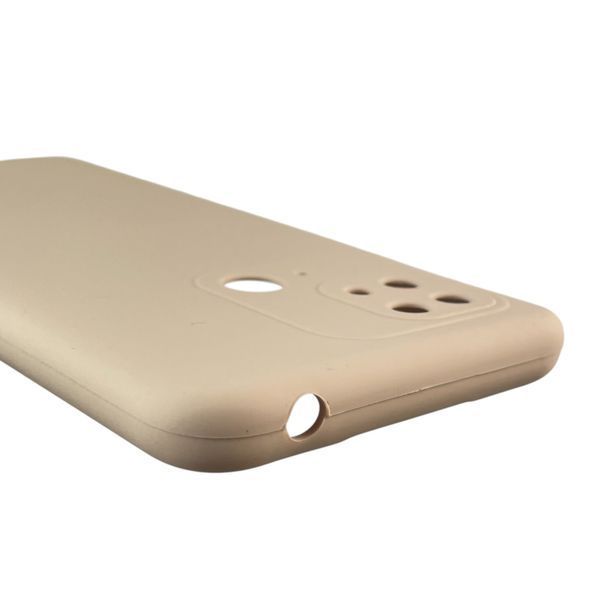 Чехол для Xiaomi Redmi 10C силиконовый с микрофиброй нескользящий на сяоми редми 10с пудровый 0032559 фото
