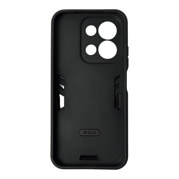 Чехол для телефона Xiaomi Redmi 15C EU бронированный с магнитным кольцом и защитой камеры черный 0051218 фото