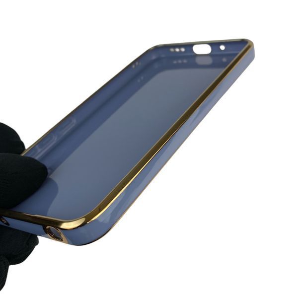 Чохол для Xiaomi Redmi 9A з кільцем MagSafe із золотою окантовкою на сяомі редмі 9а синій gs1 0022579 фото