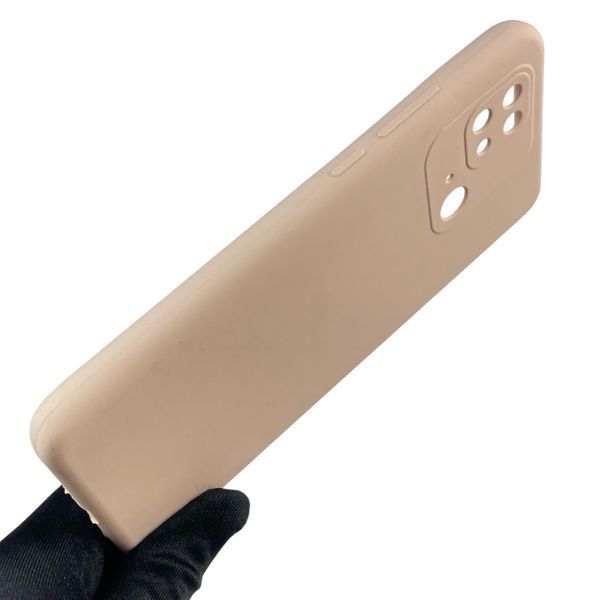 Чехол для Xiaomi Redmi 10C силиконовый с микрофиброй нескользящий на сяоми редми 10с пудровый 0032559 фото